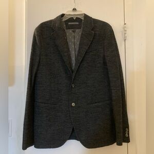 Men’s John Varvatos Black & Grey Tweed Jacket Wool Blend EU 50 US Size 40 Slim